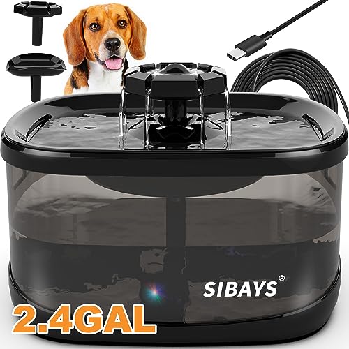 SIBAYS Dog Water Fountain with Large Capacity and Smart LED Light - A Reliable Choice for Pet Owners