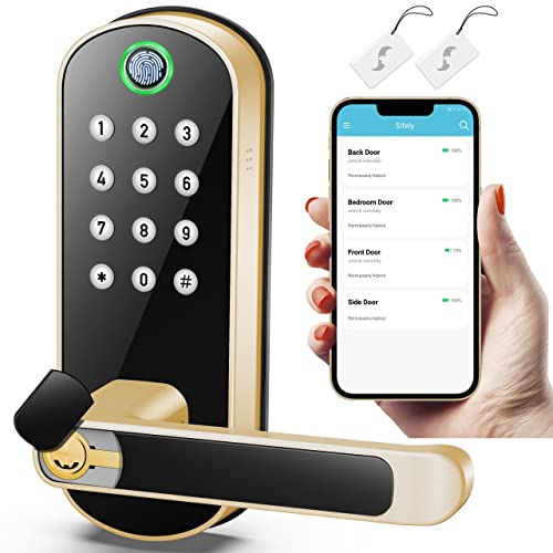 Sifely Smart Entry Door Lock with Keypad and Fingerprint Scanner