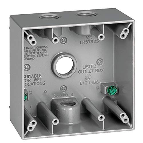 Sigma Electric 14351 1/2-Inch 4 Hole 2-Gang Box