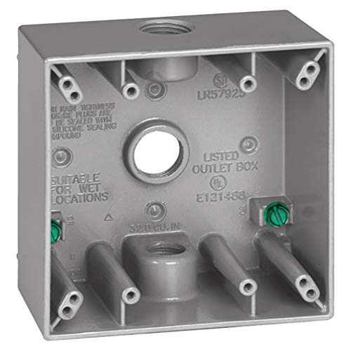 Sigma Electric 14352 3/4-Inch 3 Hole 2-Gang Box