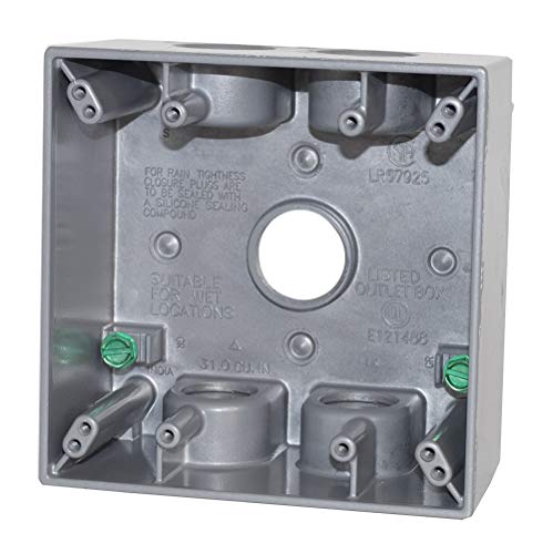 Sigma Engineered Solutions, Gray Sigma Electric 14353-5 3/4-Inch 5 Hole 2-Gang Box