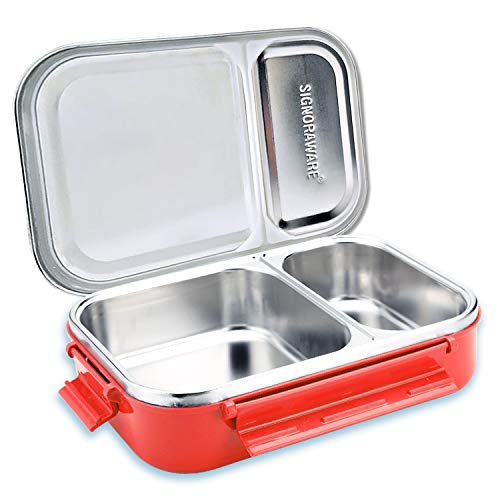 WG inc Stainless steel Lunch Box For Kids & Adults Traditional Indian  Tiffin Bento Three Compartment…See more WG inc Stainless steel Lunch Box  For