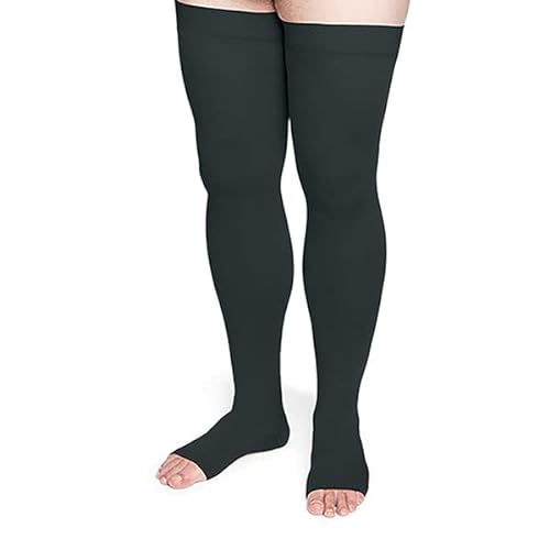 Sigvaris Specialty 554 Secure Unisex Open Toe Thigh Highs w/SIL Band 40 50 mmH