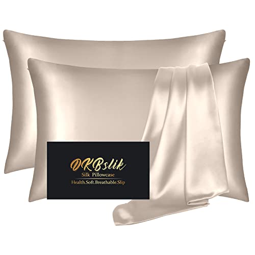 Mulberry Silk Pillowcase Set - Anti Acne, Beauty Sleep - Champagne