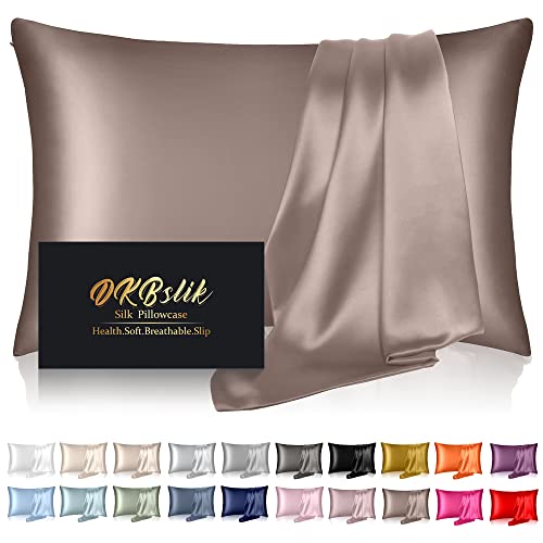 Taupe Mulberry Silk Pillowcase - Anti Acne, Cooling Beauty Sleep