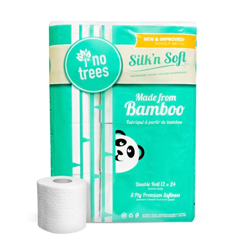 Silk'n Soft Bamboo Toilet Paper - Panda Friendly 3-Ply (12 Rolls)