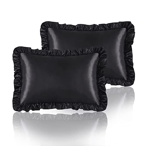 Silky Satin Ruffled Pillow Cases