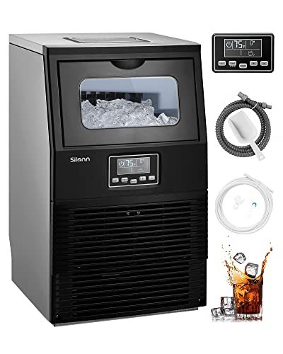 Silonn Commercial Ice Maker Machine - 90LBS/24H with 30lbs Bin