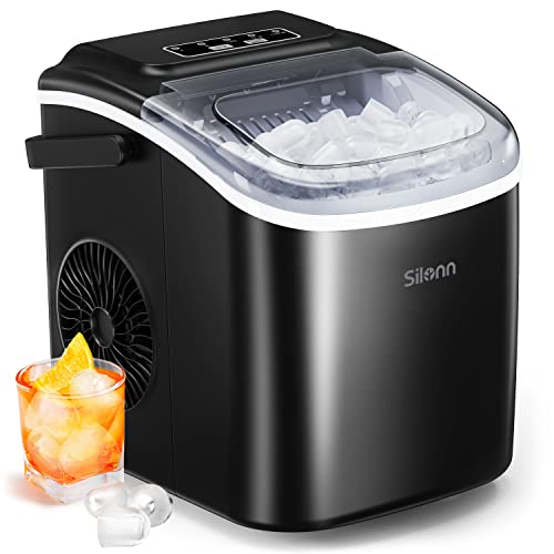 Ice Makers Countertop, Compact Ice Machine Maker, Self Cleaning -  26Lbs/24H, 9 Ice Cubes S/L in 6-8 Mins, Portable Icemaker with Ice  Bag/Scoop/Basket for Home Kitchen Office Bar 