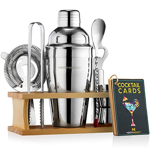 Silver Bartender Kit with Stand