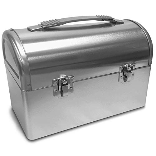 Silver Metal Dome Lunch Box