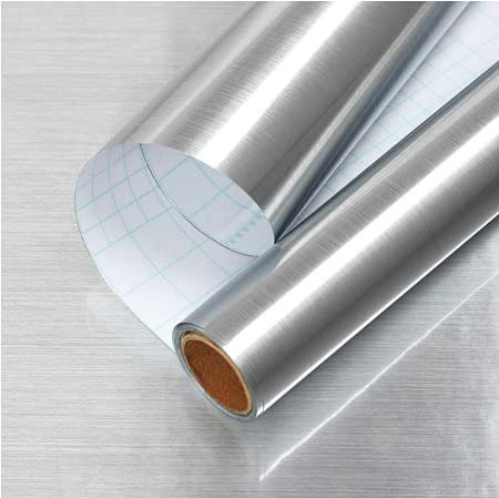 Silver Stainless Steel Contact Paper Self Adhesive