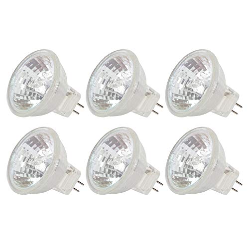 Simba MR11 20W 12V Halogen Bulbs (6 Pack) GU4 Bi-Pin, Warm White 2700K