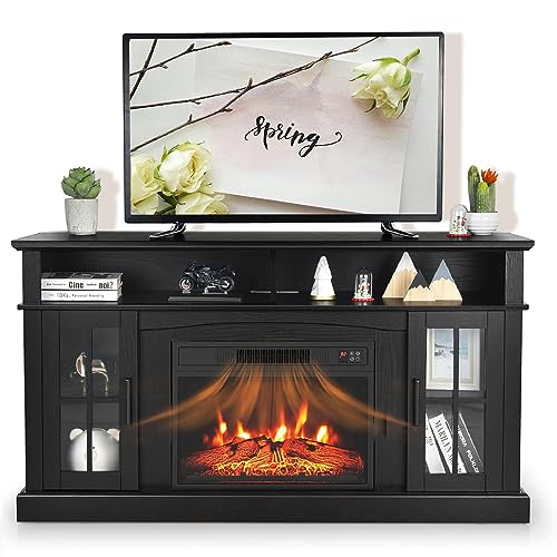 SIMOE 58 Inch Electric Fireplace TV Stand