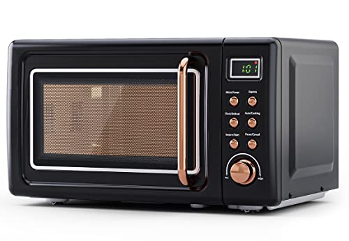 SIMOE Retro Small Countertop Microwave