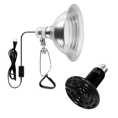Reptile Heat Lamp & Clamp Light Combo for Amphibian Pets