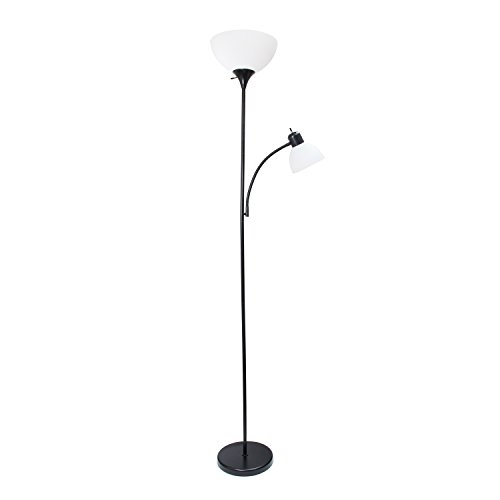 Simple Designs Mother-Daughter Floor Lamp with Reading Light