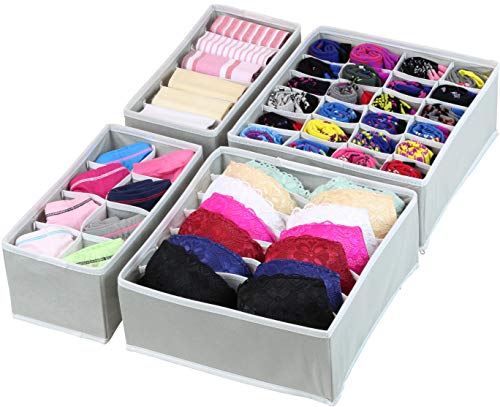 Simple Houseware Underwear Organizer Drawer Divider 4 Set