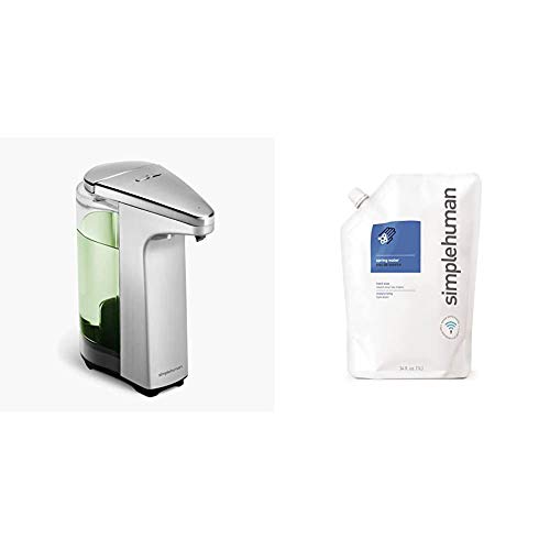 Simplehuman Touch-Free Liquid Soap Dispenser & Moisturizing Soap Refill