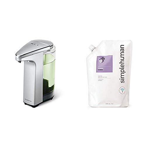 simplehuman Sensor Soap Pump with Lavender Soap Refill