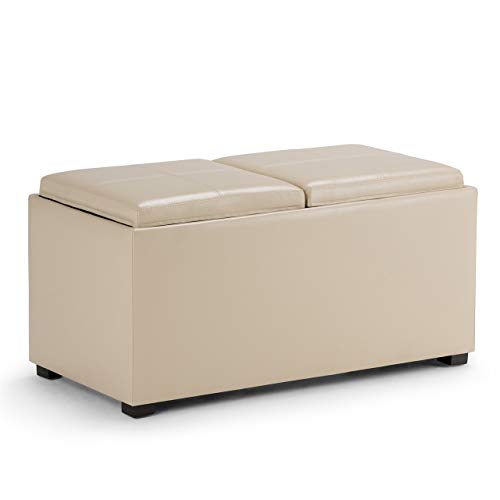 SIMPLIHOME Avalon 35 inch Storage Ottoman