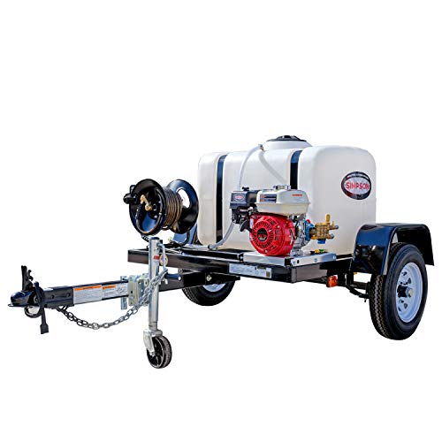 SIMPSON Cleaning Mobile Trailer 3200 PSI Cold Water Gas Pressure Washer