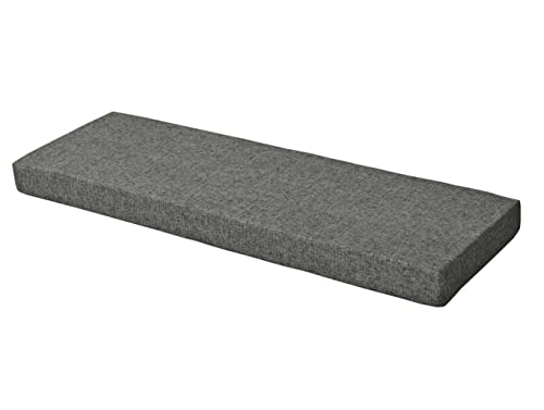 SINCERE Custom Bench Cushion Indoor, Window Seating Cushions, Darkgray - 70 inches Long