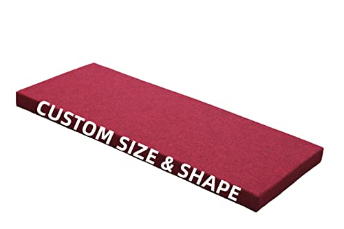 SINCERE Custom Size High Density Upholstery Foam Seat Cushion