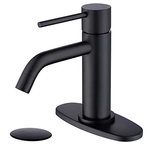 Single Hole Matte Black Bathroom Faucet