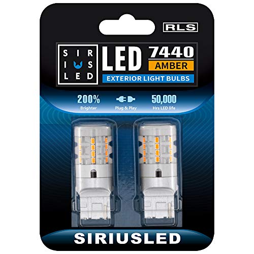 SIR IUS LED Amber 7440A Anti Hyper Flash Turn Signal Bulb (2 Pack)