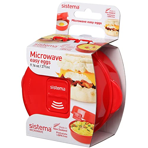 Sistema Egg Cooker and Poacher with Steam Release - Red