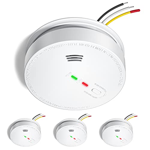 Siterlink Hardwired Smoke Alarms with Battery Backup, 4 Pack