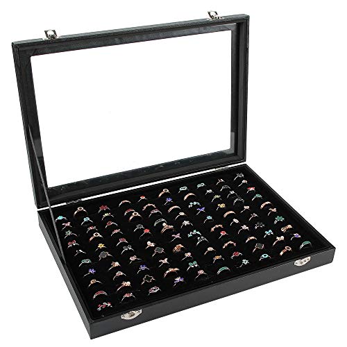 Siveit Ring Display Case Organizer Box
