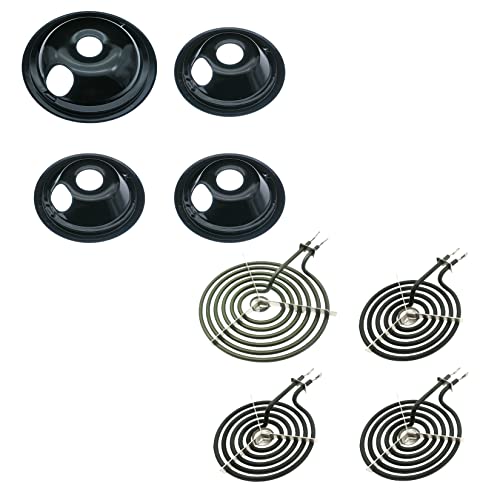 Siwdoy Drip Pans and Surface Element Burner Kit for GE Hotpoint Range Stove