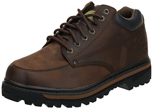 Skechers mens Mariner industrial and construction shoes, Dark Brown, 8 US
