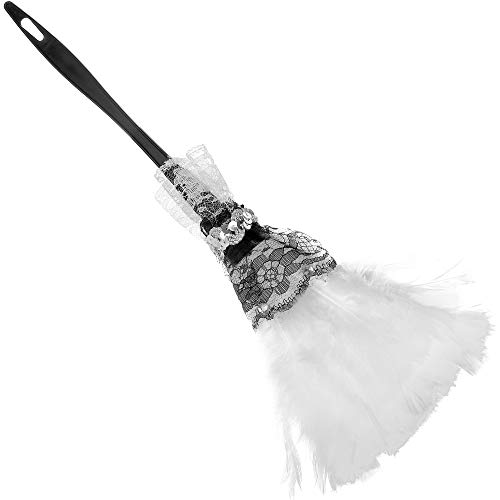 Skeleteen Maid Accessory - Soft White Feather Duster Costume Prop