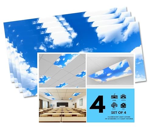 Sky Clouds Film Insert for Ceiling Light Diffuser Panels