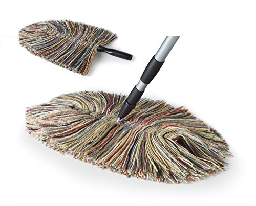 USA-Made Sladust All Wool Dust Mop with Telescoping Handle