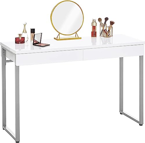 Sleek and Modern GreenForest Vanity Desk with 2 Drawers