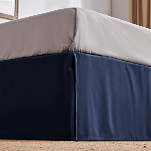 SLEEP ZONE Queen Size Bed Skirt with Pleated Design