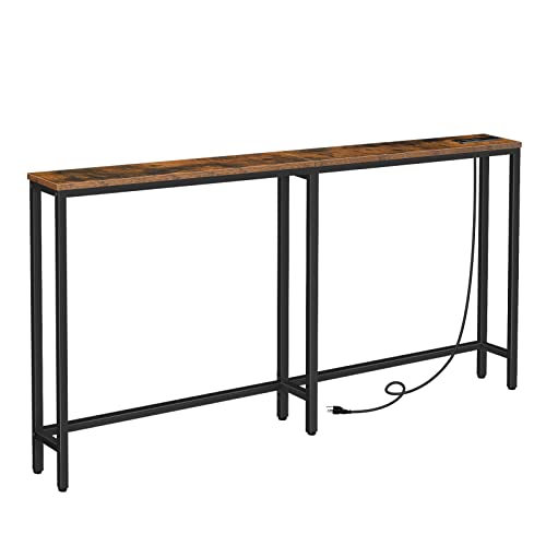 Slim and Compact Console Table with Charging Station