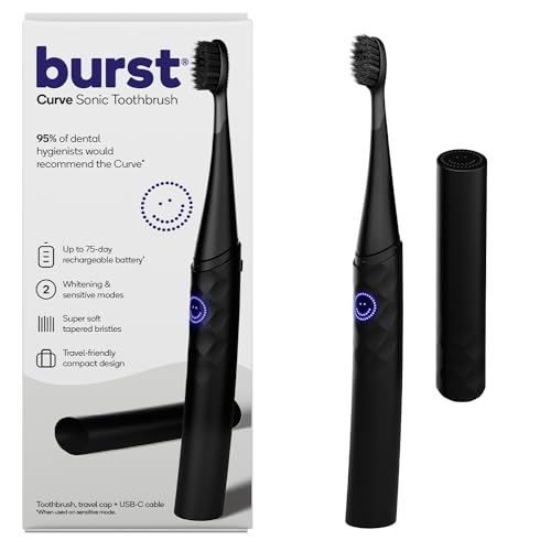 Slim, Curved Travel Toothbrush with Toothbrush Cover