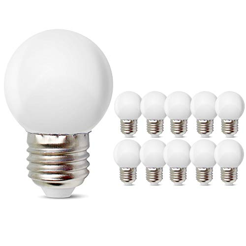 Small E26 LED Night Light Bulbs 1W Mood Light Bulbs Soft White 3000K Not Dimmable 10W Equivalent for Bedroom Bathroom Makeup Mirror Porch Wall Sconces Table Lamp 10Pack
