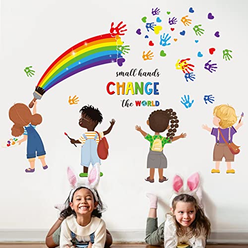 Small Hands Change The World Wall Stickers