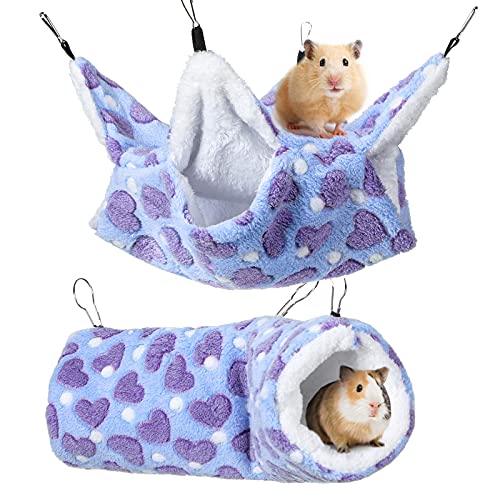 Small Pet Cage Hammock and Tunnel Set