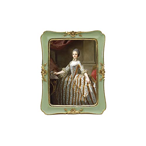 Vintage Ornate Mini Photo Frame - Green & Gold - SYLVIA'S SHOP