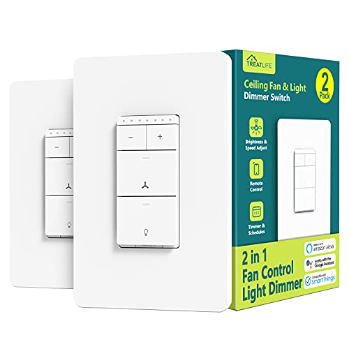 Smart Ceiling Fan Control and Dimmer Light Switch 2PACK