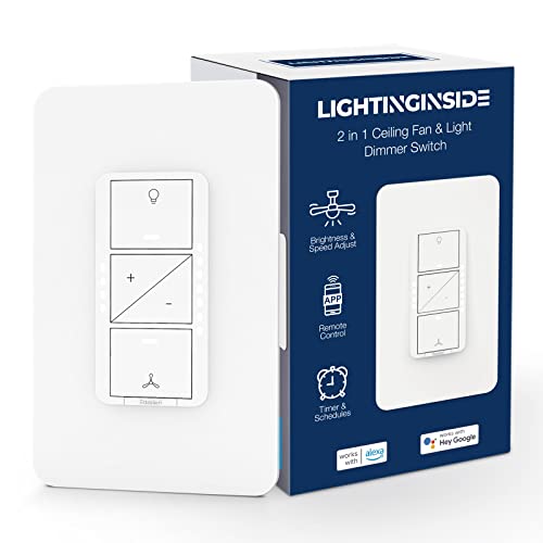 Smart Ceiling Fan Control and Light Dimmer Switch