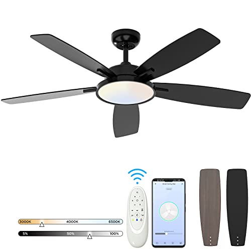 Smart Ceiling Fan with Dimmable Light