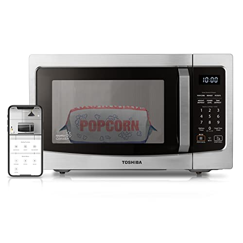 Toshiba 1.2 cu. ft. in Black Stainless Steel 1100 Watt Countertop Microwave  Oven with Mute Button, Eco Mode and Smart Sensor ML2-EM12EA(BS) - The Home